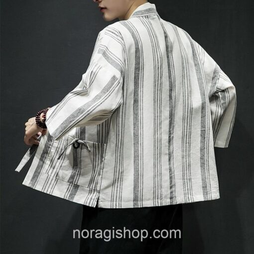 Light Color Striped Streetwear Noragi 8