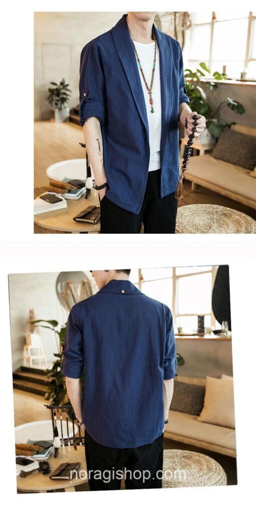 Blue Linen Style Noragi 4