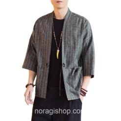 Dark Gray Striped Noragi 1 Dark Gray Striped Noragi 1