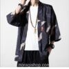 Dark Cranes Pattern Traditional Streetwear Noragi 3 Dark Cranes Pattern Traditional Streetwear Noragi 3