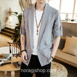 Bright Gray Linen Style Noragi 2 Bright Gray Linen Style Noragi 2