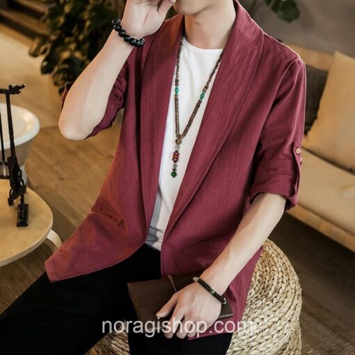 Red Linen Style Noragi 1