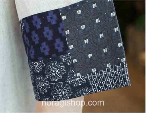 Beige Traditional Pattern Streetwear Noragi 9