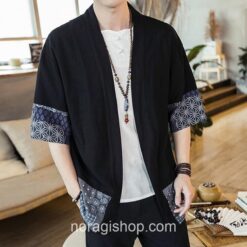 Black Traditional Pattern Streetwear Noragi 1 Black Traditional Pattern Streetwear Noragi 1