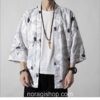 White Cranes Pattern Traditional Streetwear Noragi 3 White Cranes Pattern Traditional Streetwear Noragi 3