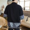 Black Traditional Pattern Streetwear Noragi 2