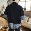 Black Traditional Pattern Streetwear Noragi 2 Black Traditional Pattern Streetwear Noragi 2