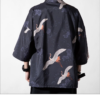 Dark Cranes Pattern Traditional Streetwear Noragi 4 Dark Cranes Pattern Traditional Streetwear Noragi 4