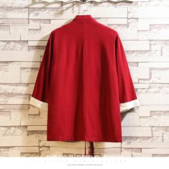 Red Vintage Casual Style Noragi 3