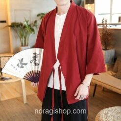 Red Vintage Haori Style Noragi 1 Red Vintage Haori Style Noragi 1