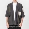 Gray Patchwork Cardigan Streetwear Noragi 1 Gray Patchwork Cardigan Streetwear Noragi 1