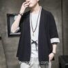 Black Streetwear Yukata Casual Noragi 6 Black Streetwear Yukata Casual Noragi 6