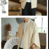 Khaki Japanese Cardigan Yukata Style Noragi 3