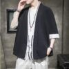 Black Streetwear Yukata Casual Noragi 5 Black Streetwear Yukata Casual Noragi 5