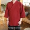 Red Vintage Haori Style Noragi 4 Red Vintage Haori Style Noragi 4