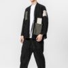 Black Patchwork Cardigan Streetwear Noragi 4 Black Patchwork Cardigan Streetwear Noragi 4