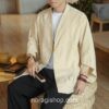 Khaki Japanese Cardigan Yukata Style Noragi 1 Khaki Japanese Cardigan Yukata Style Noragi 1