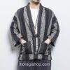 Black Stripe Streetwear Cardigan Style Noragi 2 Black Stripe Streetwear Cardigan Style Noragi 2