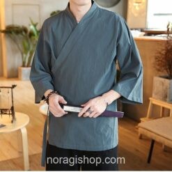 Dark Green Vintage Haori Style Noragi 3