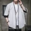 White Streetwear Yukata Casual Noragi 6 White Streetwear Yukata Casual Noragi 6