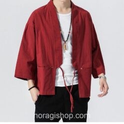 Red Classic Casual Traditional Noragi 3 Red Classic Casual Traditional Noragi 3