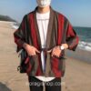 Traditional Japanese Robes Striped Noragi 2