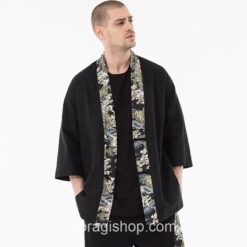 Black Japanese Wave Style Noragi 1 Black Japanese Wave Style Noragi 1