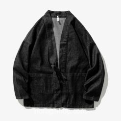 H02e14fda143c48c9835aa4a52db8718 Black Classic Japanese Casual Style Noragi