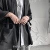 Black Morden Casual Cotton Japanese Yukata Noragi 11 Black Morden Casual Cotton Japanese Yukata Noragi 11