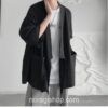 Black Morden Casual Cotton Japanese Yukata Noragi 6 Black Morden Casual Cotton Japanese Yukata Noragi 6