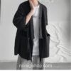 Black Morden Casual Cotton Japanese Yukata Noragi 3 Black Morden Casual Cotton Japanese Yukata Noragi 3