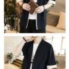 Black Kimono Cardigan Linen Style Noragi 4 Black Kimono Cardigan Linen Style Noragi 4