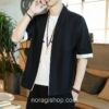 Black Traditional Japanese Style Cool Cardigan Noragi 1 Black Traditional Japanese Style Cool Cardigan Noragi 1