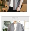 Gray Traditional Japanese Style Cool Cardigan Noragi 5 Gray Traditional Japanese Style Cool Cardigan Noragi 5