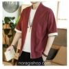 Red Traditional Japanese Style Cool Cardigan Noragi 5 Red Traditional Japanese Style Cool Cardigan Noragi 5