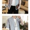 Gray Kimono Cardigan Linen Style Noragi 5 Gray Kimono Cardigan Linen Style Noragi 5