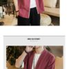 Red Kimono Cardigan Linen Style Noragi 5 Red Kimono Cardigan Linen Style Noragi 5